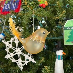 Vintage Christmas Street Glass Ornaments